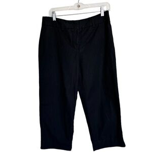 RAFAELLA Sz 10 Cropped Capri‎ Midi Length Dress Pants Black Stretch A10